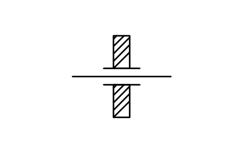 符號 Penetration through wall, general 的預覽，圖塊名 PPD_3001_WALL_PENETRATION