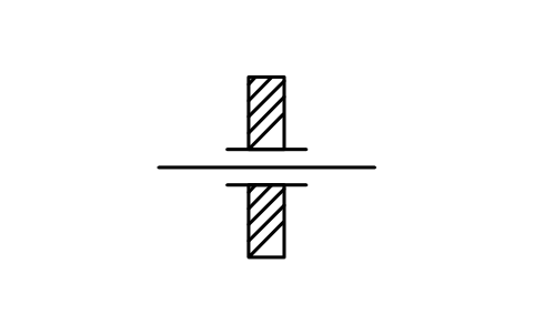 Preview of the Penetration through wall, general symbol, block PPD_3001_WALL_PENETRATION