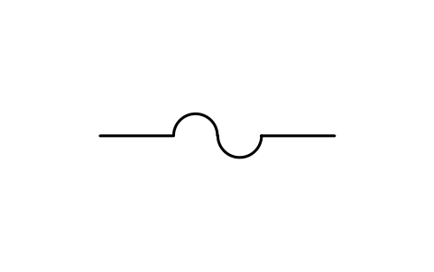 Preview of the Flexible pipe, hose symbol, block PPD_444_FLEXIBLE_HOSE