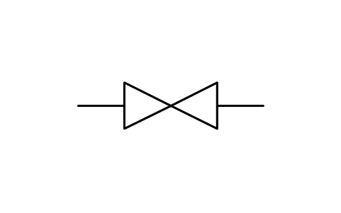 Anteprima del simbolo Valvola di intercettazione a 2 vie, diritta, blocco PPD_2101_VALVE_2WAY