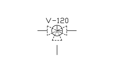 符號 Valve, L-bore, 3-way or 4-way 的預覽，圖塊名 PPD_2113_VALVE_L_BORE