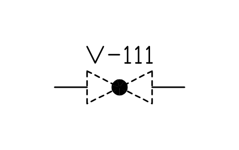 符號 Valve, globe type 的預覽，圖塊名 PPD_2121_VALVE_GLOBE