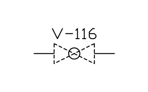 符號 Valve, ball type 的預覽，圖塊名 PPD_2122_VALVE_BALL