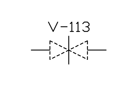 符號 Valve, gate type 的預覽，圖塊名 PPD_2124_VALVE_GATE