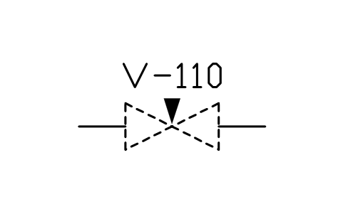 符號 Valve, needle type 的預覽，圖塊名 PPD_2125_VALVE_NEEDLE