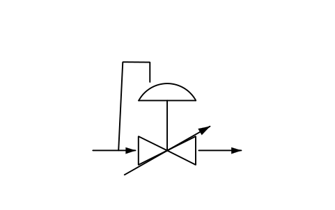Anteprima del simbolo Valvola di contropressione, ad azione diretta, blocco PPD_X2132_BACK_PRESSURE_VALVE