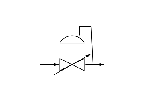 Anteprima del simbolo Riduttore di pressione, ad azione diretta, blocco PPD_X2133_PRESSURE_REDUCING_VALVE