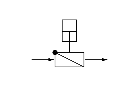Anteprima del simbolo Valvola di ritegno, cilindro ausiliario, blocco PPD_X6104_CHECK_VALVE_CYLINDER