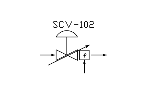 符號 Steam conditioning, downstr. water 的預覽，圖塊名 PPD_X6115_STEAM_CONDITIONING_DS