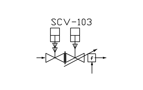 符號 Steam conditioning + safety valve 的預覽，圖塊名 PPD_X6116_STEAM_CONDITIONING_SAFETY