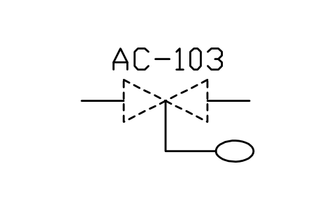 符號 Actuator, fluid level (float) 的預覽，圖塊名 PPD_715_ACTUATOR_FLOAT