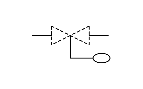 Vorschau des Symbols Antrieb, Füllstand (Schwimmer), Block PPD_715_ACTUATOR_FLOAT