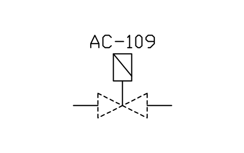 符號 Electromagnetic actuator 的預覽，圖塊名 PPD_P001_ACTUATOR_ELECTROMAGNETIC