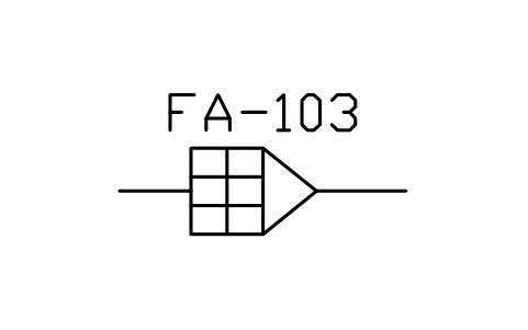 符號 Flame arrester, detonation proof 的預覽，圖塊名 PPD_P017_FLAME_ARRESTER_DETONATION