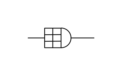 Vorschau des Symbols Flammendurchschlagsicherung, brandbeständig, Block PPD_P018_FLAME_ARRESTER_FIRE