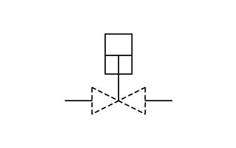 Vorschau des Symbols Zylinderantrieb, linear oder drehend, Block PPD_P051_ACTUATOR_CYLINDER