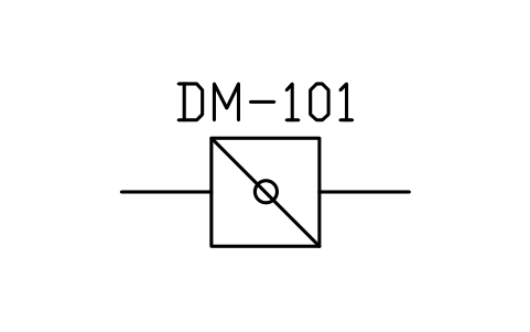 符號 2-way on-off damper 的預覽，圖塊名 PPD_X6150_DAMPER_2WAY