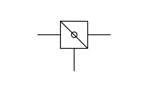 Vorschau des Symbols 3-Wege-Absperrklappe, Block PPD_X6151_DAMPER_3WAY