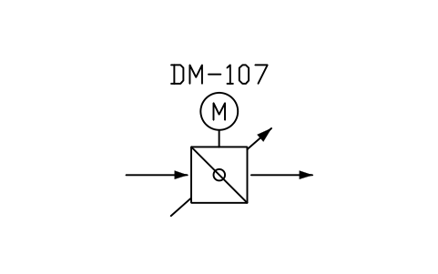 符號 Control damper, electric actuator 的預覽，圖塊名 PPD_X6165_DAMPER_CONTROL_MOTOR