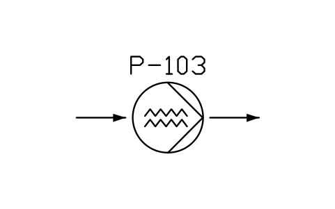 符號 Pump, screw type 的預覽，圖塊名 PPD_X6302_PUMP_SCREW