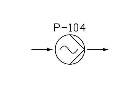 符號 Pump, progressive cavity type 的預覽，圖塊名 PPD_X6303_PUMP_PROG_CAVITY