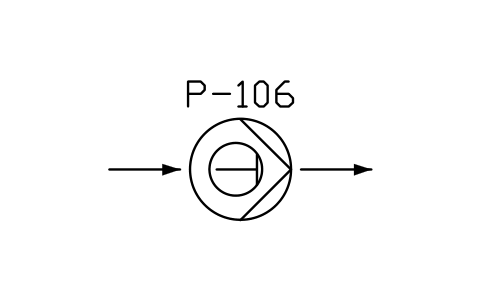 符號 Pump, rotary reciprocating piston 的預覽，圖塊名 PPD_X6305_PUMP_ROTARY_PISTON