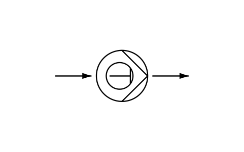 Preview of the Pump, rotary reciprocating piston symbol, block PPD_X6305_PUMP_ROTARY_PISTON