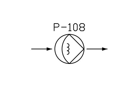 符號 Pump, diaphragm, electromagnetic 的預覽，圖塊名 PPD_X6309_PUMP_DIAPHRAGM_EM