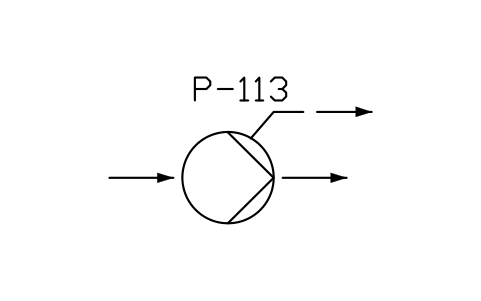 符號 Pump, extraction on multistage pump 的預覽，圖塊名 PPD_X6311_PUMP_EXTRACTION