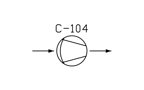 符號 Compressor, reciprocating diaphragm 的預覽，圖塊名 PPD_X6329_COMPRESSOR_DIAPHRAGM