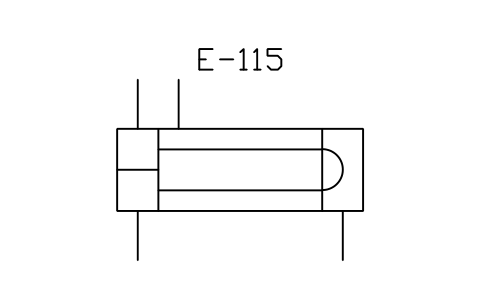 符號 Heat exchanger, U-shaped tubes 的預覽，圖塊名 PPD_2513_HX_U_TUBES