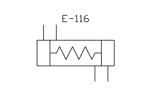符號 Heat exchanger, coil tubes, vertical 的預覽，圖塊名 PPD_2514_HX_COIL_TUBES