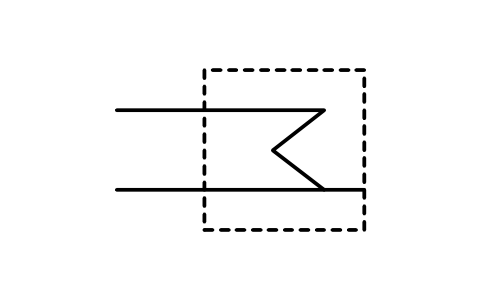 Vorschau des Symbols Heiz- oder Kühlfläche, Form 2, Block PPD_P014_HEATING_SURFACE_F2