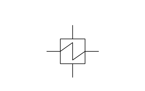 Vorschau des Symbols Wärmeübertrager, allgemein, Block PPD_X2501_HEAT_EXCHANGER