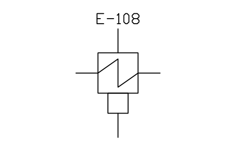 符號 Condenser with hotwell 的預覽，圖塊名 PPD_X6403_CONDENSER_HOTWELL