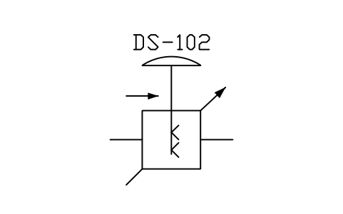 符號 De-superheater, multi nozzle 的預覽，圖塊名 PPD_X6412_DESUPERHEATER_MULTI