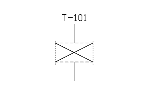 符號 Column packing section, general 的預覽，圖塊名 PPD_P060_COLUMN_PACKING