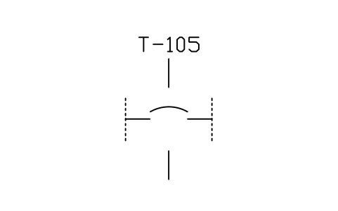 符號 Column tray, bubble cap type 的預覽，圖塊名 PPD_P061_COLUMN_TRAY_BUBBLE_CAP