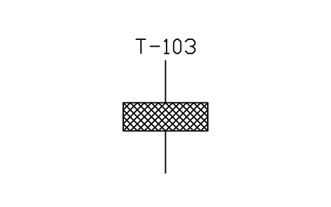 符號 Column wire mesh packing, demister 的預覽，圖塊名 PPD_P092_COLUMN_DEMISTER