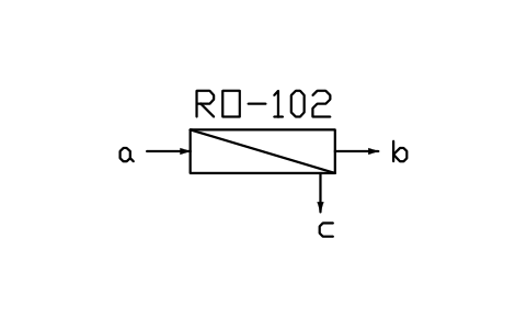 符號 RO membrane element, form 2 的預覽，圖塊名 PPD_P093_RO_ELEMENT_F2