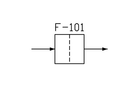 符號 Screen, strainer, general 的預覽，圖塊名 PPD_X2601_SCREEN_STRAINER