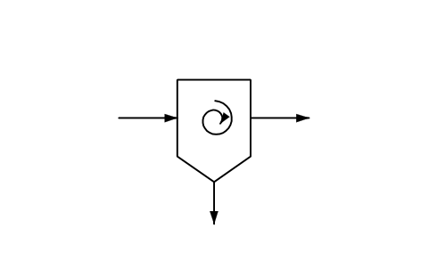 Preview of the Separator, cyclone type (gas) symbol, block PPD_X2618_SEPARATOR_CYCLONE_GAS
