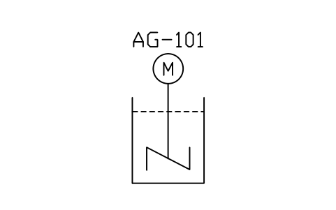 符號 Agitator, general 的預覽，圖塊名 PPD_X2671_AGITATOR
