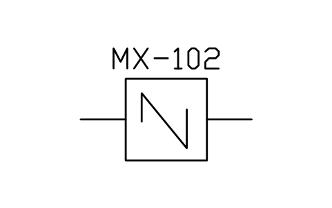 符號 In-line static mixer, form 1 的預覽，圖塊名 PPD_X2673_STATIC_MIXER_F1