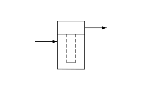 Preview of the Cartridge filter, outside-in flow symbol, block PPD_X6504_CARTRIDGE_OUTSIDE_IN