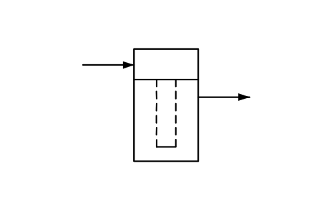 Preview of the Cartridge filter, inside-out flow symbol, block PPD_X6505_CARTRIDGE_INSIDE_OUT