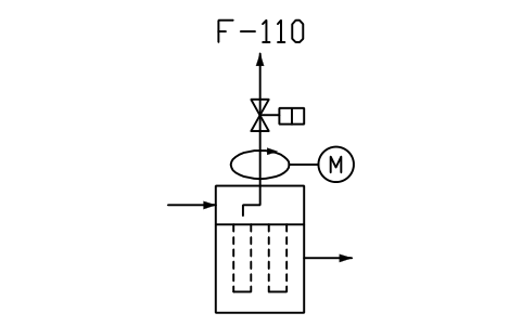 符號 Filter with back flush 的預覽，圖塊名 PPD_X6510_FILTER_BACKFLUSH