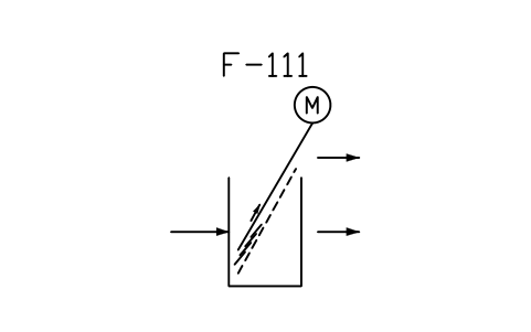 符號 Bar screen with rake 的預覽，圖塊名 PPD_X6511_BAR_SCREEN_RAKE