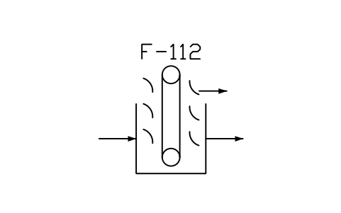 符號 Basket screen, travelling type 的預覽，圖塊名 PPD_X6512_BASKET_SCREEN_TRAVELLING