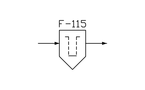 符號 Bag filter, general 的預覽，圖塊名 PPD_X6521_BAG_FILTER